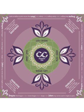 Mah Jongg Mat - Charleston Club Rules Purple
